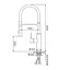 Змішувач для кухні Frap з гнучким виливом F4452-8 - мініатюра 5