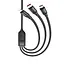 Кабель Hoco U104 3 в 1 Ultra fast charging cable(iP+Type-C+Micro) 6A/1,2 м чорний - мініатюра 1