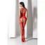 Бодистокинг с множеством бретелей Passion BS095 One Size, Red, имитация пояса и чулок, с доступом - миниатюра 9