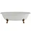 Ванна отдельностоящая глянцевая Amdcon Olmpa 180x90 белая из литого камня бронзовые ножки OLMPA_180_nzhk-br_HL Белый - миниатюра 8