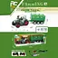 Трактор із причепом на радіокеруванні, акумулятор, 3 тварини, USB-зарядка, 55x17x16 см, 1188F-7 - мініатюра 2