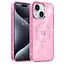 Чохол Epik TPU Eclipse Sparkle MagFit для Apple iPhone 15, 6.1 Pink - мініатюра 1
