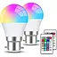 Світлодіодні лампи LEDYA Globe B22 зі зміною кольору, лампи з ямою 4W RGB B22 з дистанційним керуванням - мініатюра 1