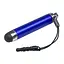Стилус-брелок ємнісний, висувний, синій - мініатюра 1