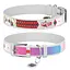 Нашийник для собак шкіряний Waudog Design з QR-паспортом "Харлі Квін" Ш 15 мм Д 26-35 см білий - мініатюра 1
