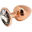 Металлическая анальная пробка Wooomy Tralalo Rose Gold Plug Size M - миниатюра 1