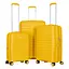 2E Набор чемоданов 2E, Aero, полипропилен, (L+M+S),TSA, 4 колеса, EXP, янтарно-желтый - миниатюра 1