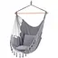 Підвісне крісло бразильський гамак BOHO 100 см + 2 шт подушки Light Grey - мініатюра 1