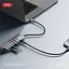 USB-Хаб XO HUB015 5 in 1 мultifunctional Docking Station Тьмяно-Прозорий - мініатюра 2