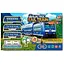 Залізниця JHX5612 з локомотивом, вагонами, світлом і звуком 512 см 38 деталей синя - мініатюра 2