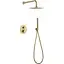 Душова система прихованого монтажу з термостатом Imex Monza PVD матове золото GTM039/OC, Золотий - мініатюра 1