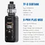 Електронна сигарета Smok X-PRIV Plus 225W with TF-D Sub-ohm Tank 5.5ml Kit Silver Lines (18834) - мініатюра 4
