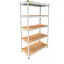 Металевий стелаж Emby Light Series (розмір 1800х900x450мм) 5 полиць ДСП до 100кг Білий - мініатюра 1