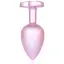 Анальна пробка B - Series HeavyFun Jewellery Pearl Pink Heart Plug M 8 см (прозорий) - мініатюра 1