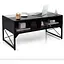 Журнальный стол Costway Moderne с подсветкой черный - миниатюра 7