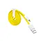 Кабель Lightning Hoco Waffle flat UPL18 плоский 1,2 м желтый - миниатюра 1