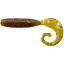 Силикон Reins Fat G-Tail Grub 4" 565 Motor Oil Green Flake (10 шт/уп) - миниатюра 1
