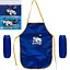 Фартух дитячий з нарукавниками для хлопчиків CR5520(Dark-Blue) 54х37 см (80433) - мініатюра 1