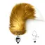 Металева анальна пробка Art of Sex з хвостом із натурального хутра Size M Red fox - мініатюра 2