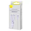 Кабель Baseus Flash Series Ⅱ One-for-three Fast Charging Data Cable USB to M+L+C 100W 1.2m Purple - мініатюра 2