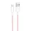 Дата кабель Borofone BX117 Source USB to Lightning 2.4A (1m) Pink - мініатюра 1