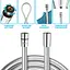Шланг для душа 200 см Drop SH-H200-SP силиконовый - Двойной Анти-Твист, серый металик - миниатюра 2
