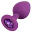 Анальна пробка з кристалом Colorful Joy Jewel Medium 8 см (фіолетовий) - мініатюра 1