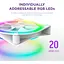 Вентилятор NZXT F140RGB Duo - 140mm Dual-sided RGB Fan - Single Pack (White) (RF-D14SF-W1) - мініатюра 7