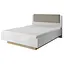 Кровать (каркас) Perfect Home Арко / Arco 160 с мягким изголовьем двуспальная Белый глянец/дуб грандсон (PFH-091045) - миниатюра 1