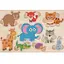 Деревянный пазл цветной Дикие зверьки - миниатюра 1
