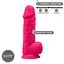 Фалоімітатор Silexd Premium Silicone Dildo Model 4 Size 8.5 21.5 см рожевий - мініатюра 2