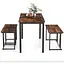 Комплект Costway Decima обеденный стол со стульями в стиле Loft коричневый - миниатюра 4