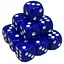 Настольная игра Games 7 Days Кубик D6 с точками (синий) , 1 шт. (g7dd6dotsblue) - миниатюра 1