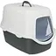 Туалет Trixie Vico для кошек с колпаком-крышкой, дверцей и ручкой серый 40х40х56 см - миниатюра 1