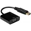 Перехідник-конвертер DisplayPort (M) - VGA (F) Чорний - мініатюра 1