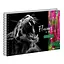 Альбом для рисования YES Flowers Black А4, 20 листов, 120 г/м², на спирали, гибридный лак - миниатюра 1