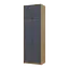 Шафа для одягу Doros Ронді з високою антресолею Дуб Артізан/Графіт 2 ДСП 82х52х260 (42005186) - мініатюра 1
