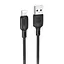 Дата кабель Borofone BX113 Lenny USB to Lightning 2.4A (3m) Black - мініатюра 1
