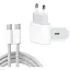 Зарядний пристрій блок + кабель Samsung EP-TA220 (35W) + кабель PD to Type-C білий - мініатюра 1