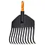 Граблі пластикові легкі для газонів Fiskars OneClick S 22 см (1082704) - мініатюра 1