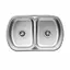 Кухонная мойка из нержавеющей стали Platinum сатин 7749D (0,8/180 мм), Satin - миниатюра 1