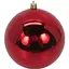 Новорічна куля Yes! Fun пластик 10 cм червона глянець (975114) - мініатюра 1