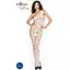 Бодістокінг Passion BS036 White, комбінезон, лямки через одне плече - мініатюра 2