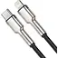 Кабель Baseus Cafule Series Metal Cable Type-C to iP PD 20W 0.25m black (CATLJK-01) - миниатюра 3