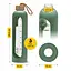 Пляшка для води 4FIZJO спортивна 1000 мл скляна Olive (P-5905973403900) - мініатюра 2