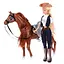 Кукла Люси всадница с конем ID77 - миниатюра 1