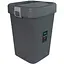 Мусорное ведро Motek на 18 л с поворотной крышкой 27.5х27.5х41 см Антрацит (COB-411)  - миниатюра 1