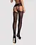 Чулки-стокинги с растительным рисунком Obsessive Garter stockings S206 black черные имитация S/M/L - миниатюра 2