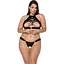 Комплект из экокожи Passion Malwia Set with Open Bra black 4XL/5XL - миниатюра 1