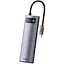 Перехідник HUB Baseus Metal Gleam Series 8-in-1 Multifunctional Type-C (CAHUB-CV0G) Gray - мініатюра 3
